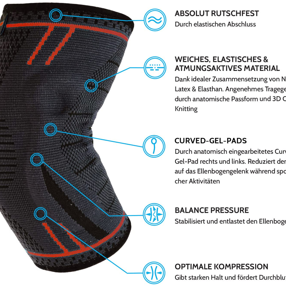 
                      
                        AGILE NOW Ellenbogenbandage Upgraded line Red
                      
                    