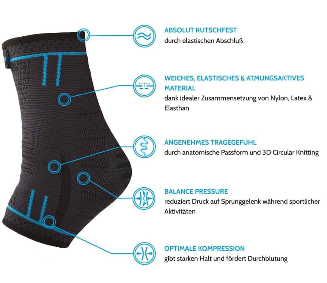 AGILE NOW Sprunggelenkbandage [2er Set] Blue